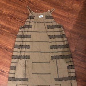 Old Navy Green Embroidered Dress